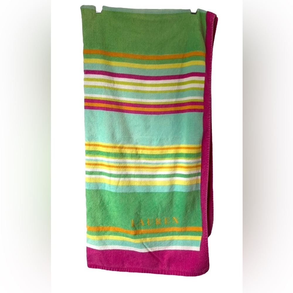 Ralph Lauren Vintage Beach Towel Multicolored Stripes